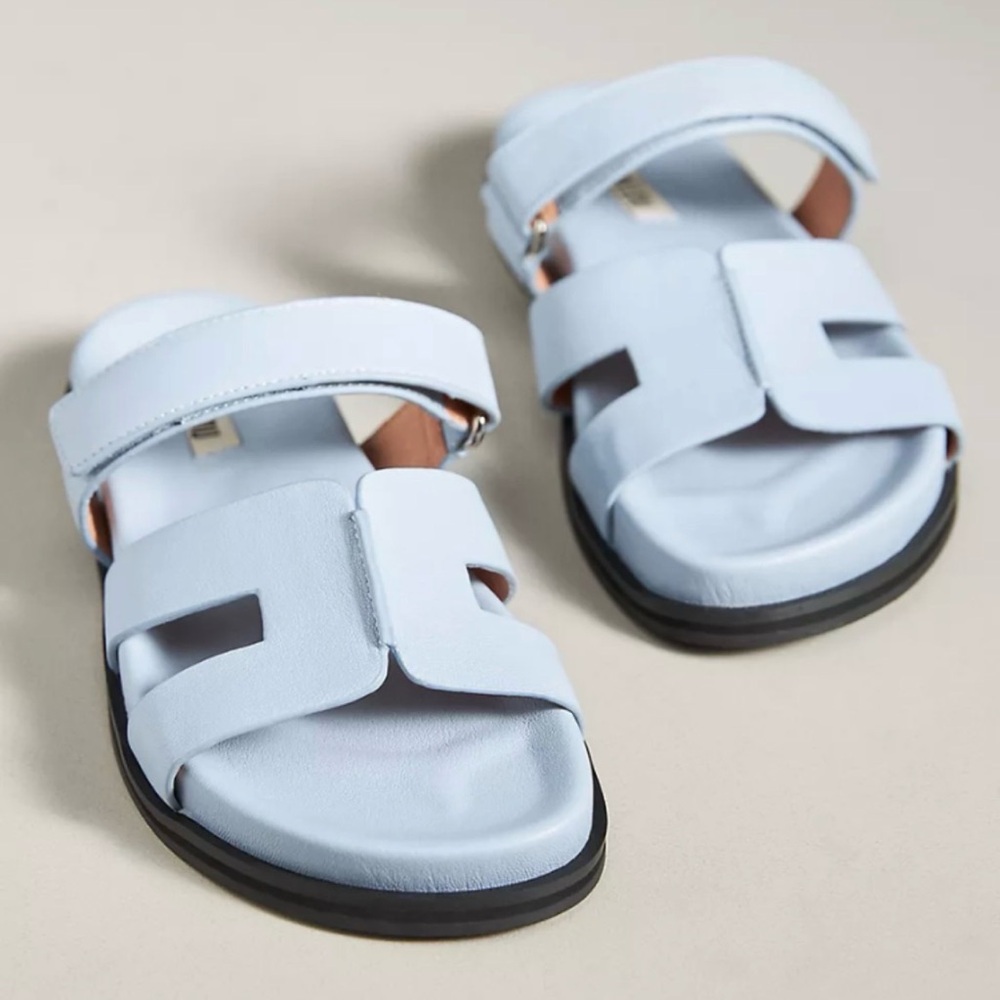 Bibi Lou Cutout Slide Sandals Light Blue